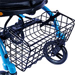 Sturdy wire basket attaches easily to most walkers.
